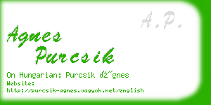 agnes purcsik business card